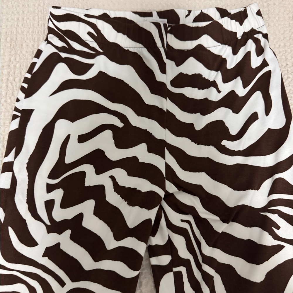 Urban Renewal Brown and White Zebra Flare Pants - Picture 5 of 6